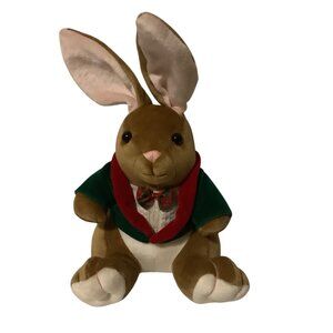 Vtg Commonwealth The Velveteen Rabbit Plush 1995 Stuffed Animal Toy 14” Holiday